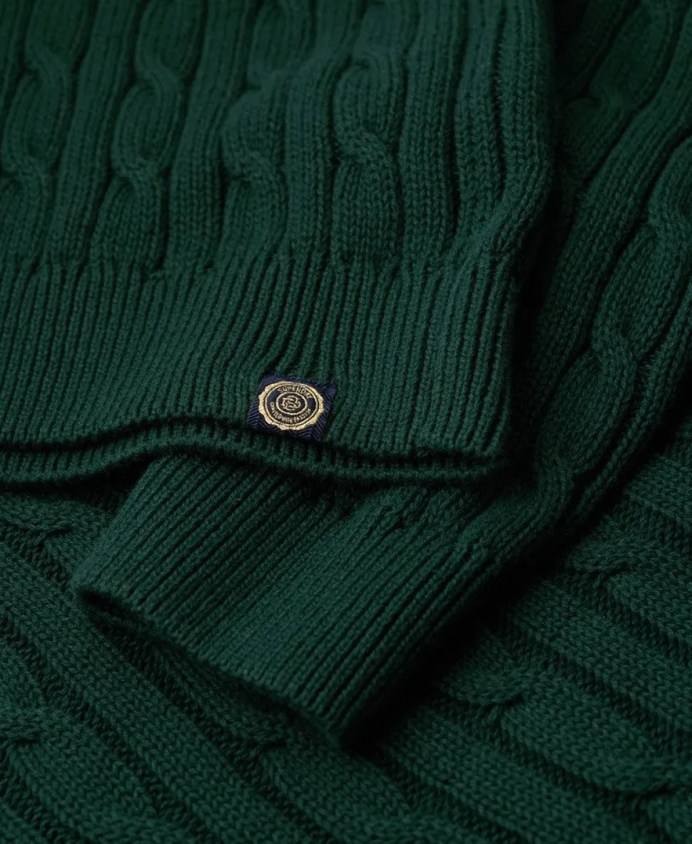 Oversized V Neck Cable Jumper