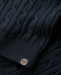 Oversized V Neck Cable Jumper