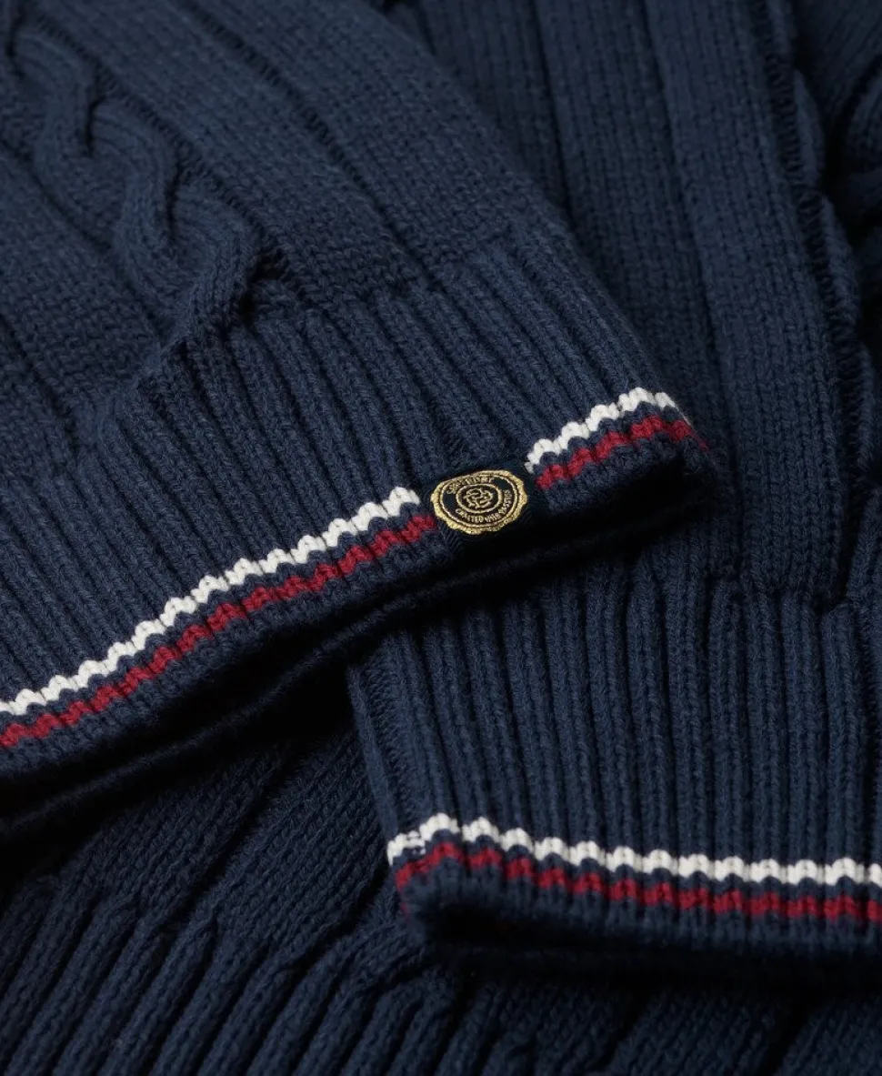 Oversized V-Neck Cricket Knit Jumper