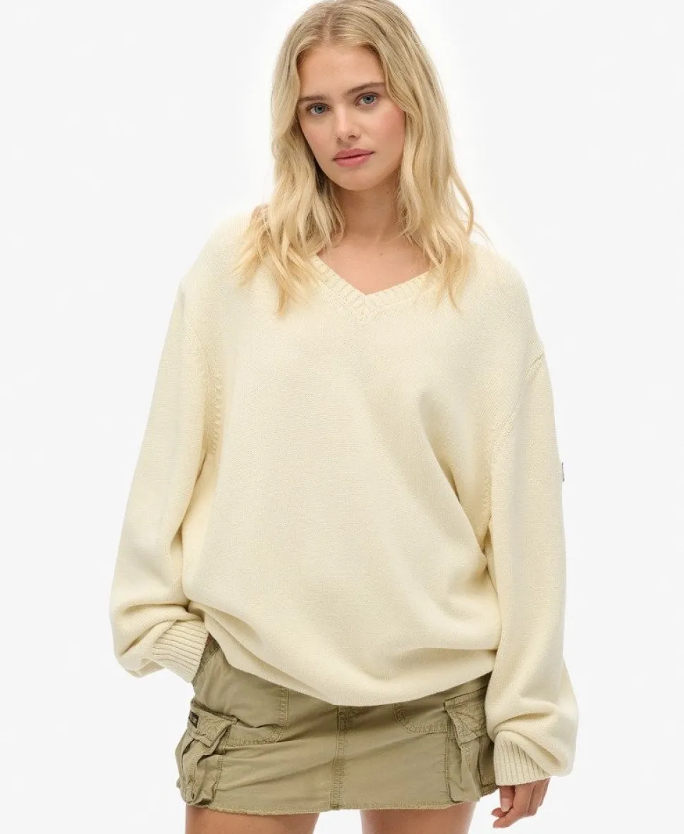 Oversized V Neck Jumper