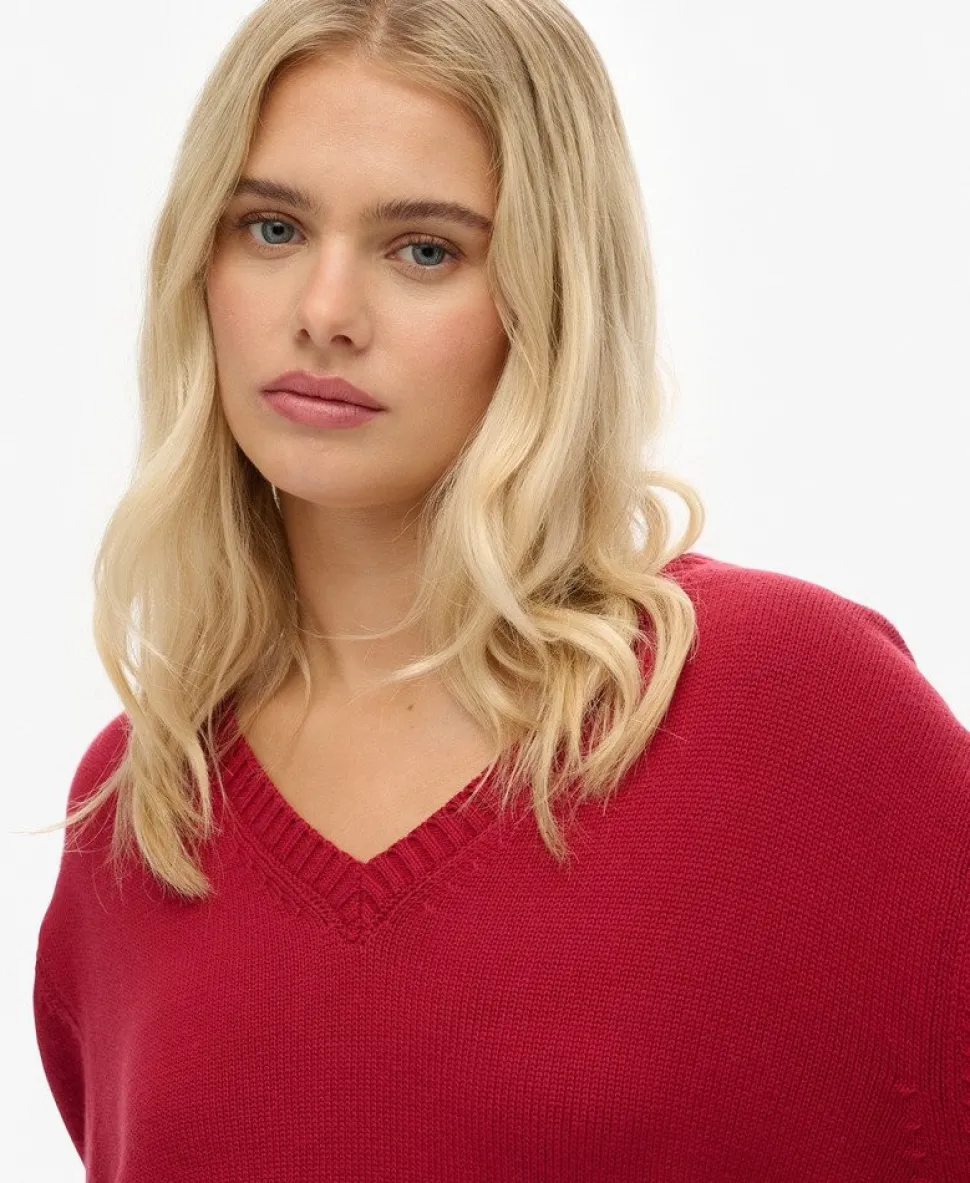 Oversized V Neck Jumper