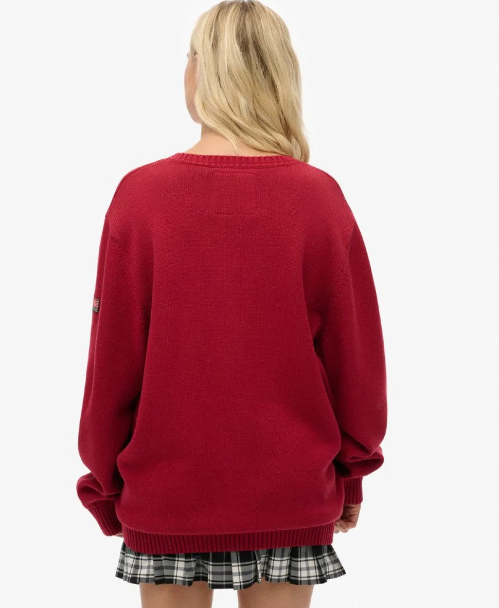Oversized V Neck Jumper