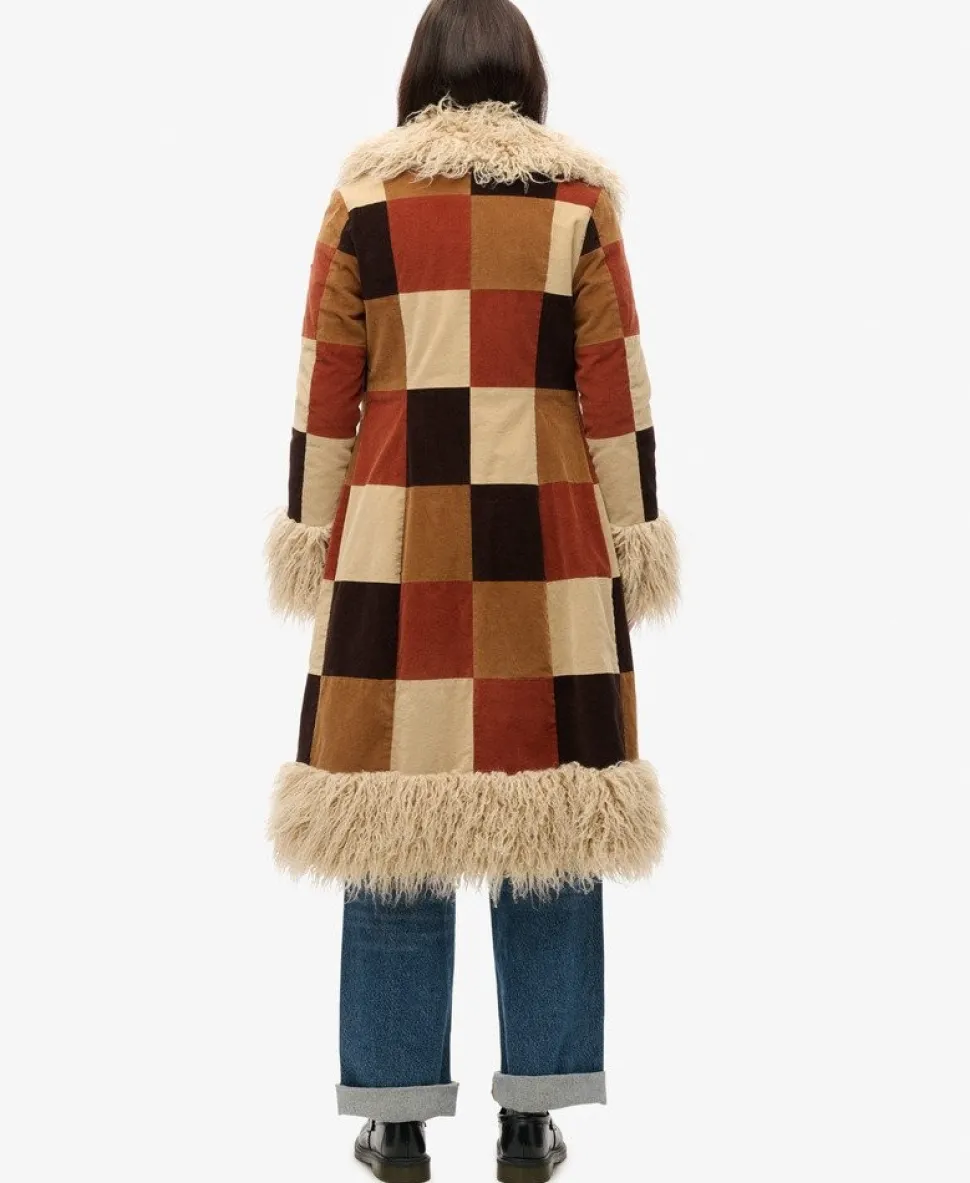 Patchwork Long Afghan Coat
