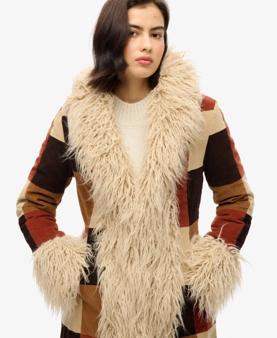 Patchwork Long Afghan Coat