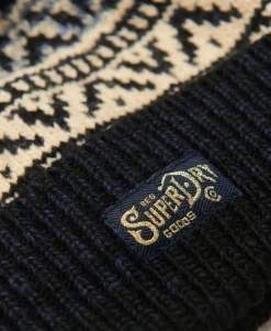 Patterned Knitted Beanie Hat