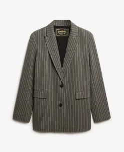 Pinstripe Boyfriend Blazer