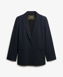 Pinstripe Boyfriend Blazer