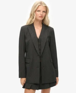 Pinstripe Boyfriend Blazer