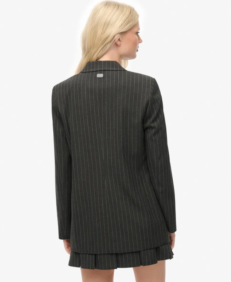 Pinstripe Boyfriend Blazer