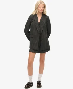 Pinstripe Boyfriend Blazer