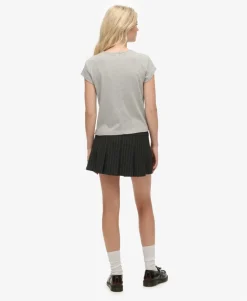 Pinstripe Pleat Mini Skirt