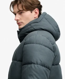 Premium Hooded Check Puffer Jacket
