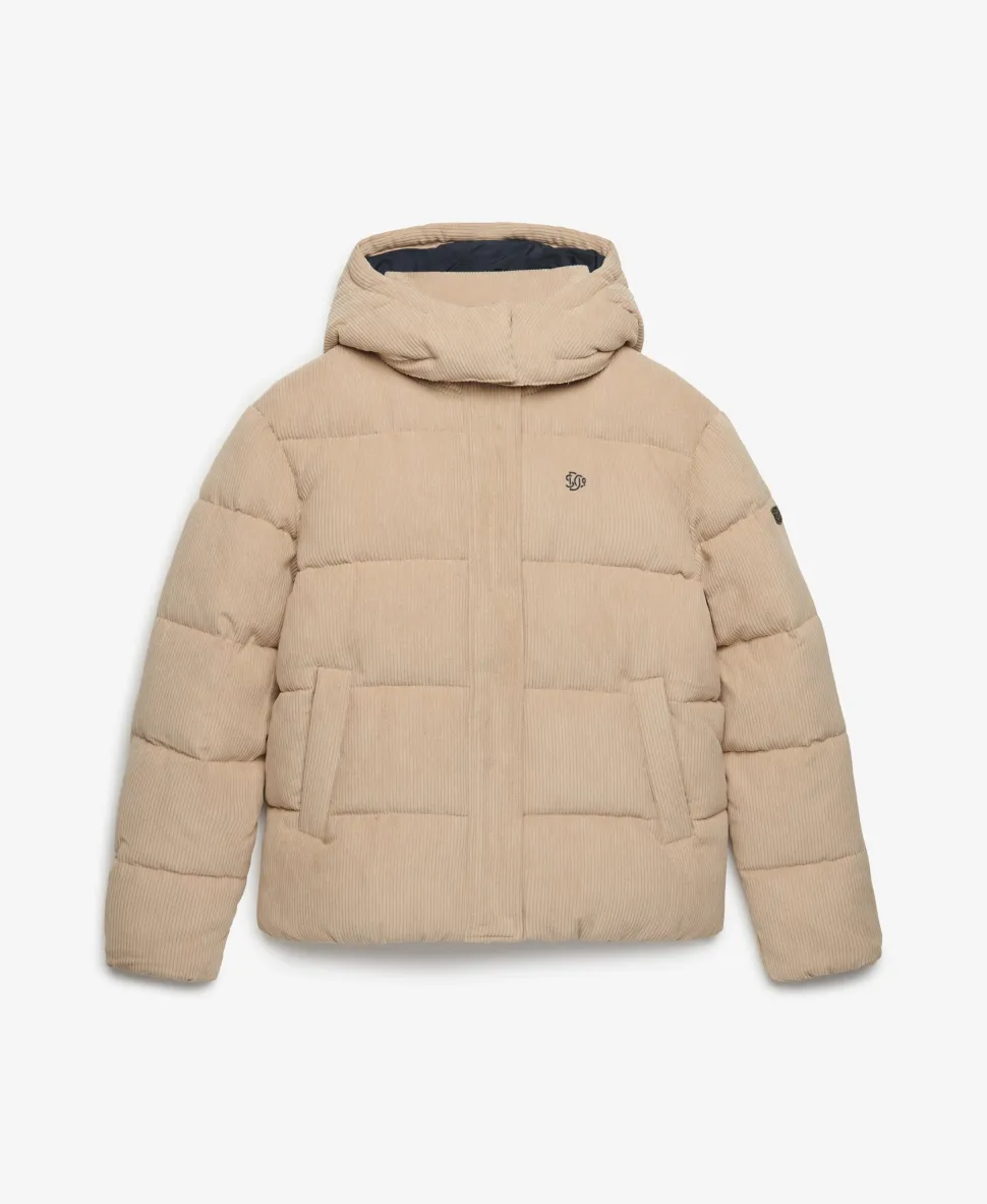 Premium Hooded Cord Puffer Jacket