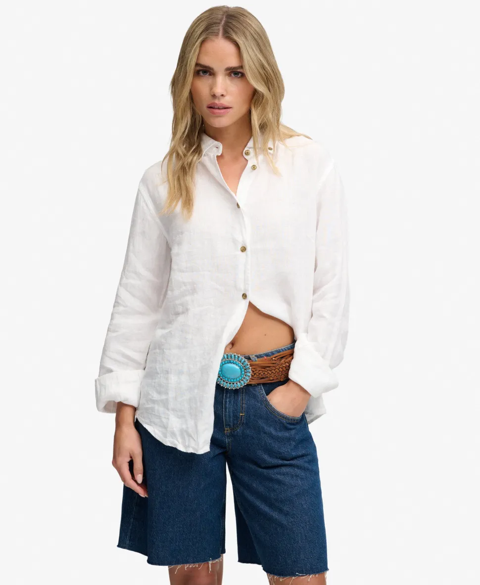 Premium Linen Button Down Slim Shirt