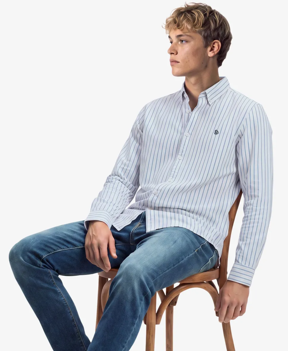 Preppy Oxford Long Sleeve Shirt