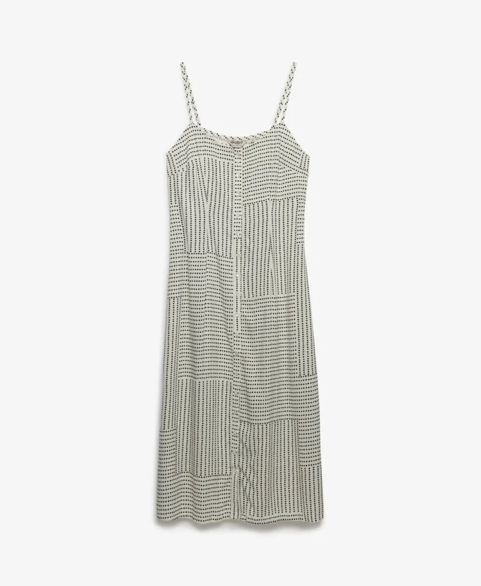 Print Button Down Cami Midi Dress