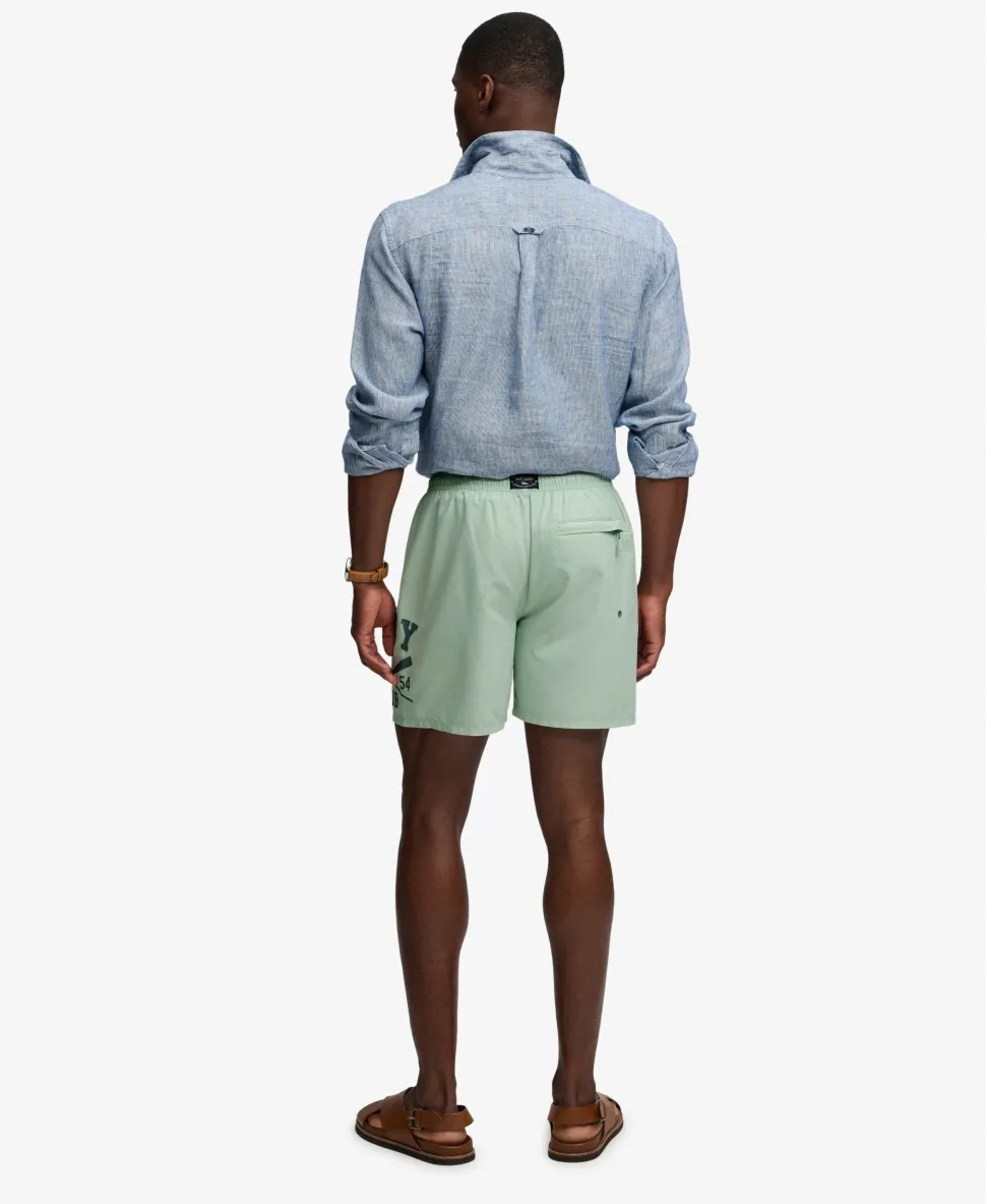 Printed Logo 16-Inch Swim Shorts