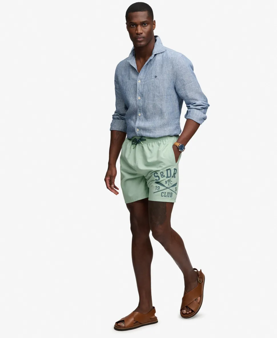 Printed Logo 16-Inch Swim Shorts