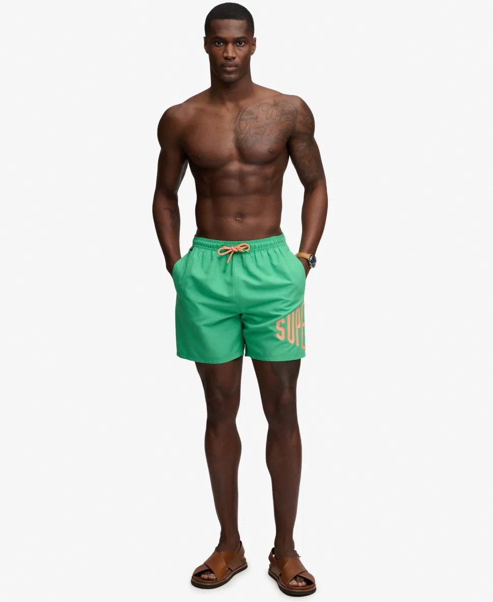 Printed Logo 16-Inch Swim Shorts