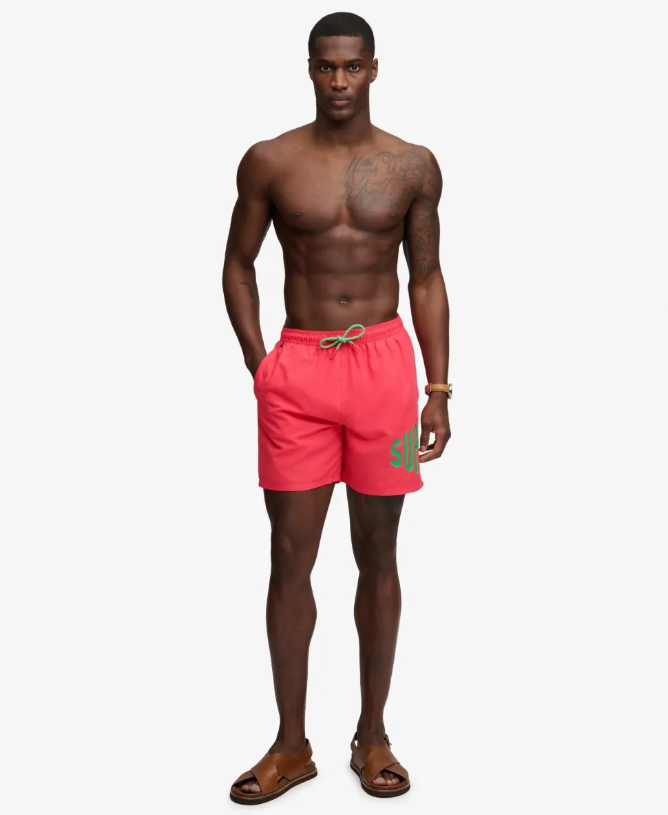 Printed Logo 16-Inch Swim Shorts