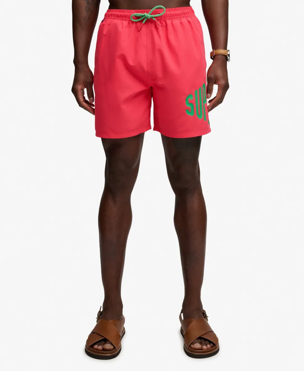 Printed Logo 16-Inch Swim Shorts
