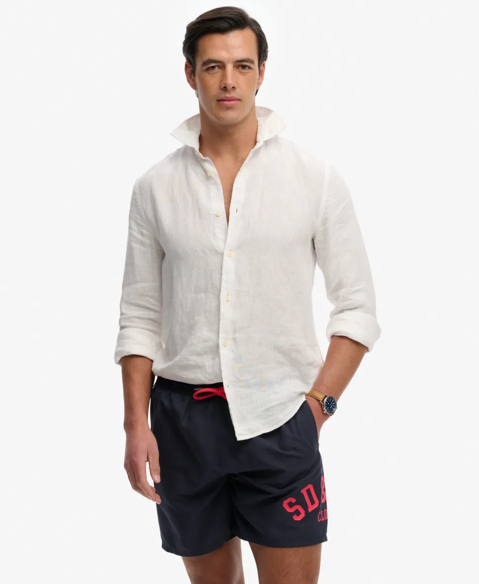 Printed Logo 16-Inch Swim Shorts