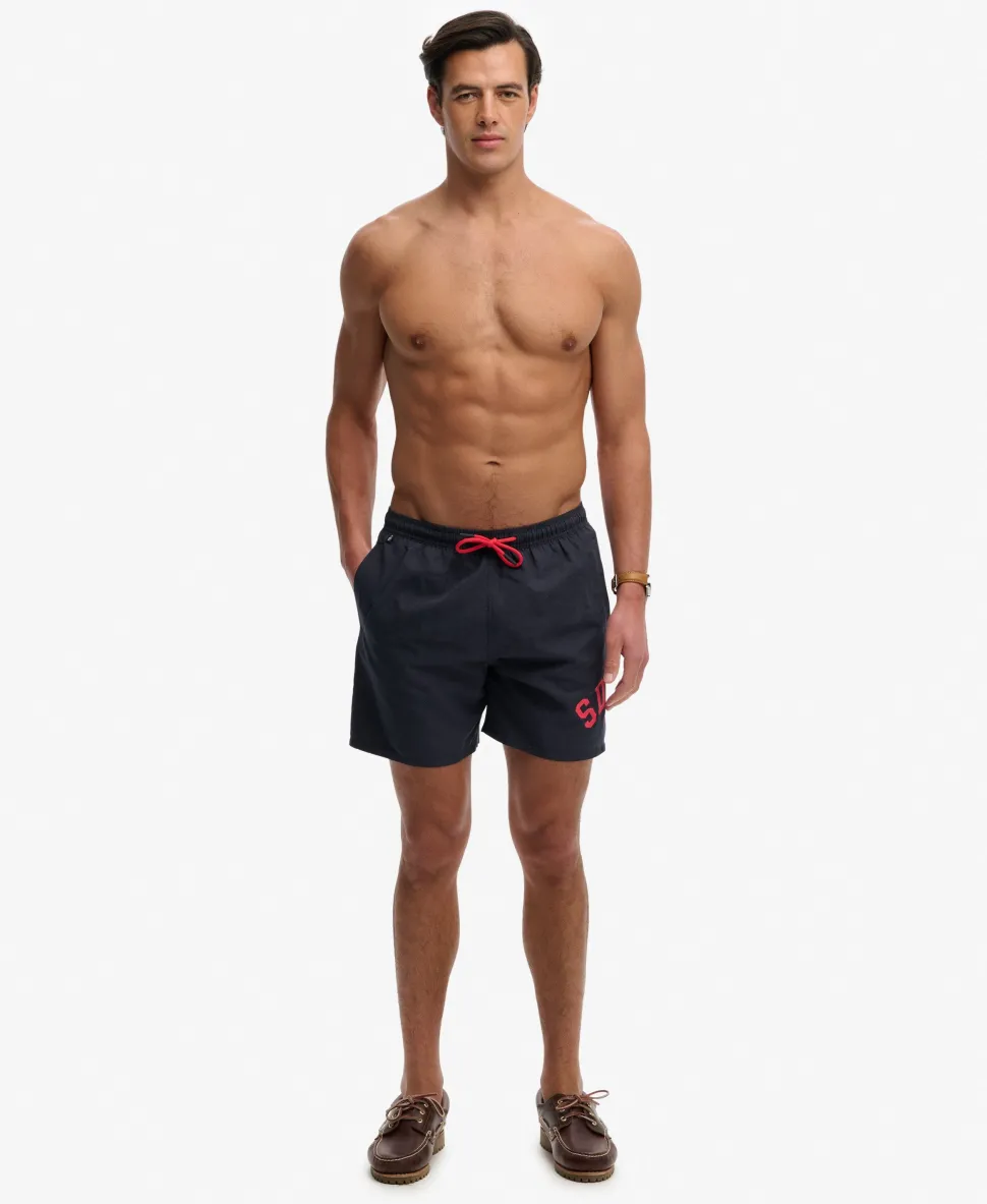 Printed Logo 16-Inch Swim Shorts