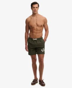 Printed Logo 16-Inch Swim Shorts