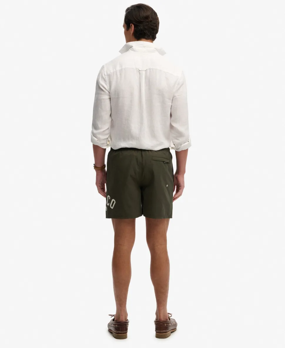 Printed Logo 16-Inch Swim Shorts