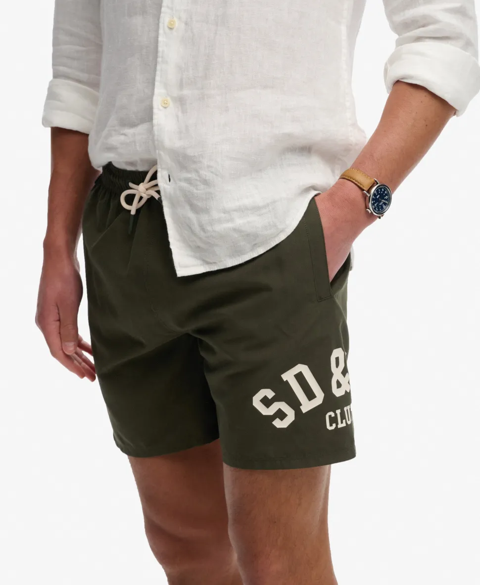 Printed Logo 16-Inch Swim Shorts