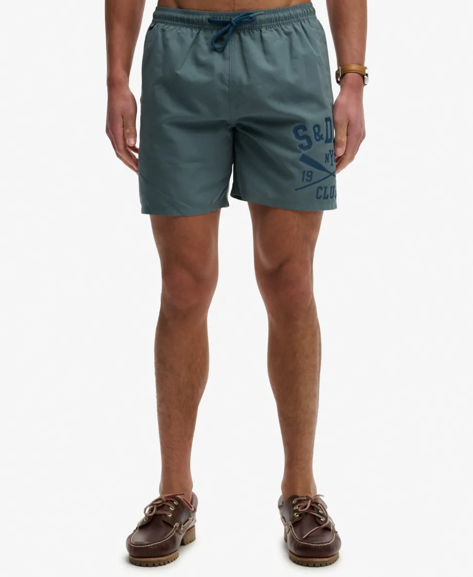 Printed Logo 16-Inch Swim Shorts