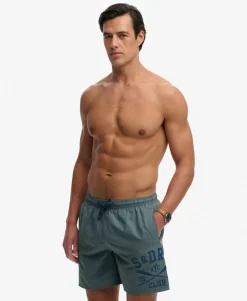 Printed Logo 16-Inch Swim Shorts