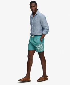 Printed Logo 16-Inch Swim Shorts