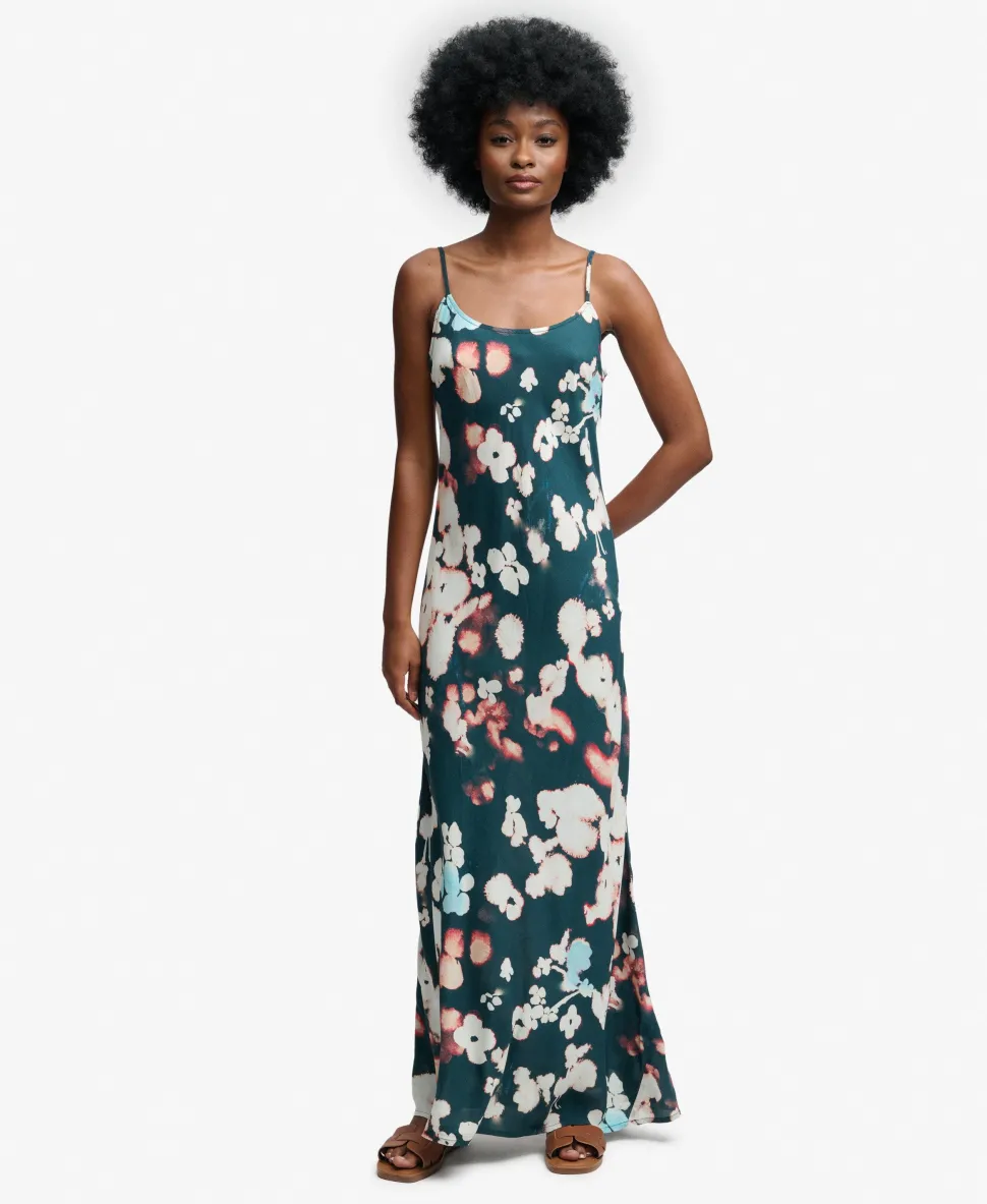 Printed Maxi Slip Dress