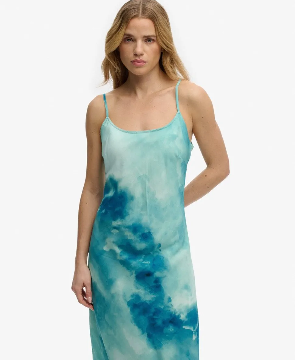 Printed Maxi Slip Dress