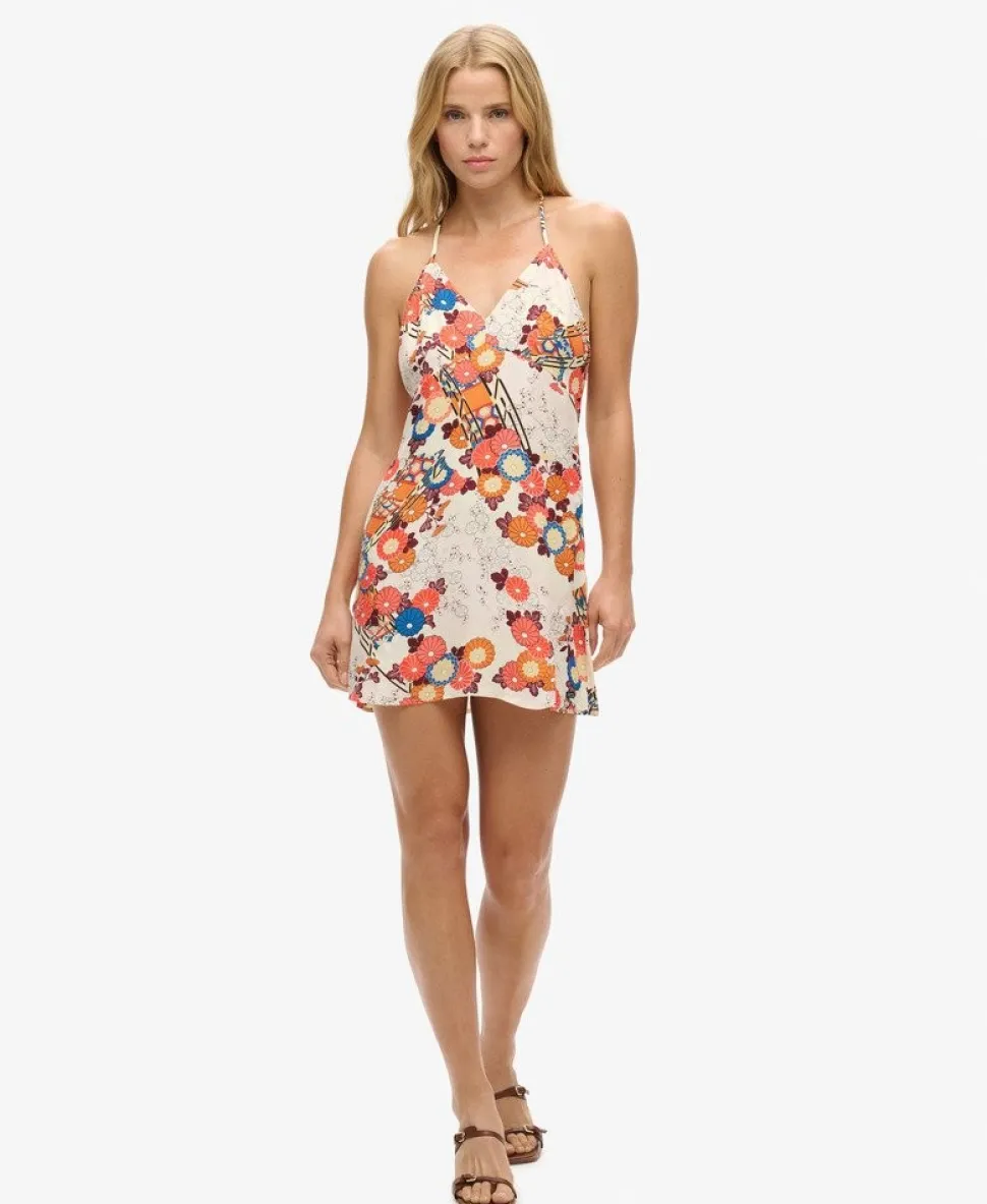 Printed Mini Slip Dress