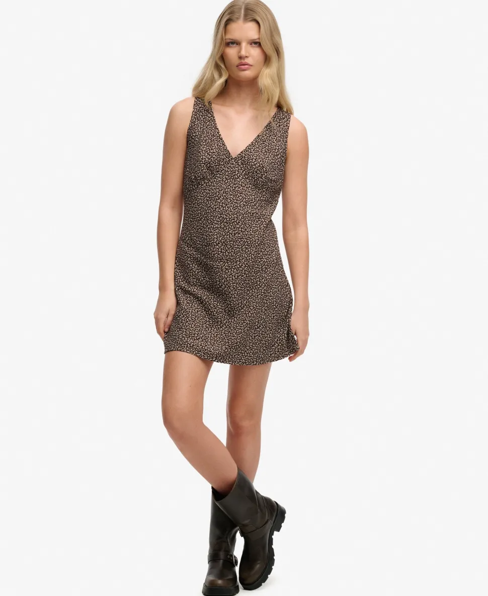 Printed Sweetheart Mini Dress