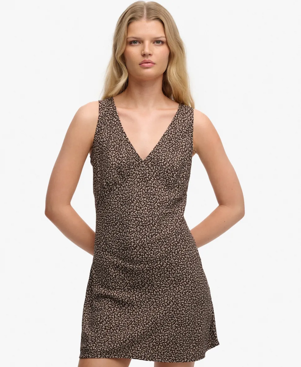 Printed Sweetheart Mini Dress