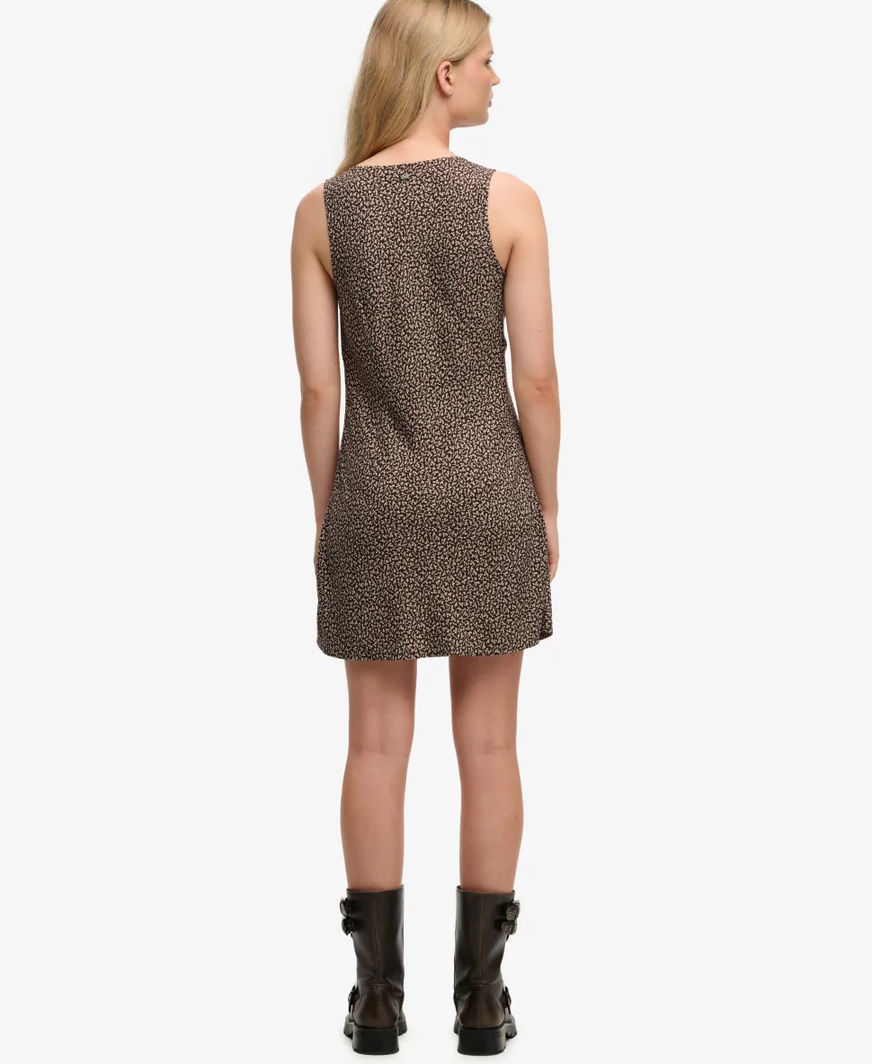 Printed Sweetheart Mini Dress