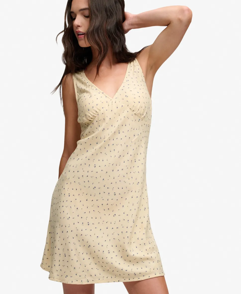 Printed Sweetheart Mini Dress