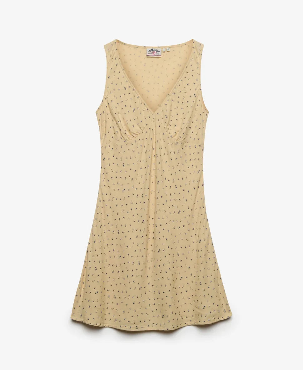 Printed Sweetheart Mini Dress