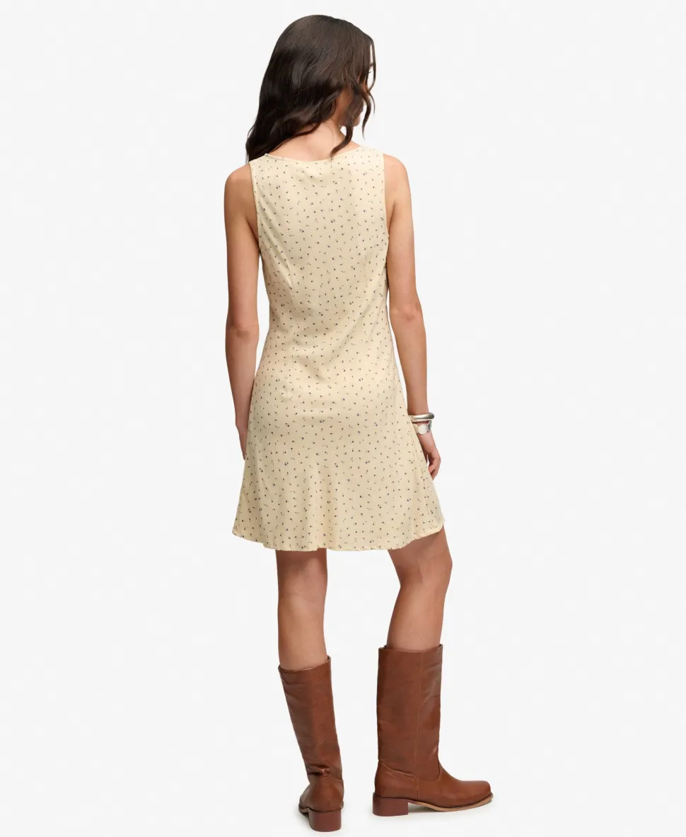 Printed Sweetheart Mini Dress