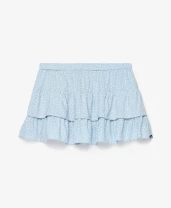 Printed Tiered Mini Skirt