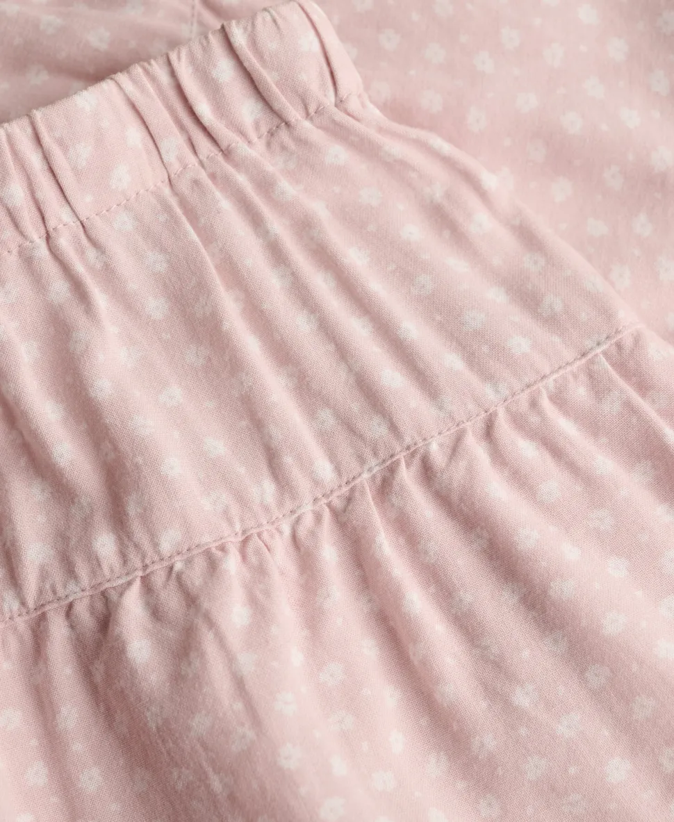 Printed Tiered Mini Skirt