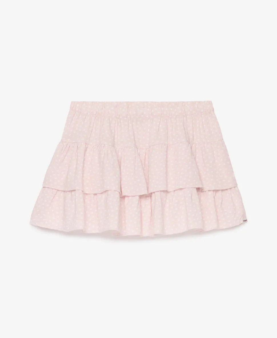 Printed Tiered Mini Skirt