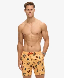 Recycled Hawaiian Print 17-inch Swim Shorts