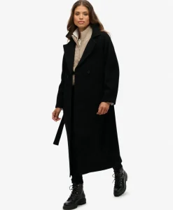 Relaxed Long Wool Blend Coat