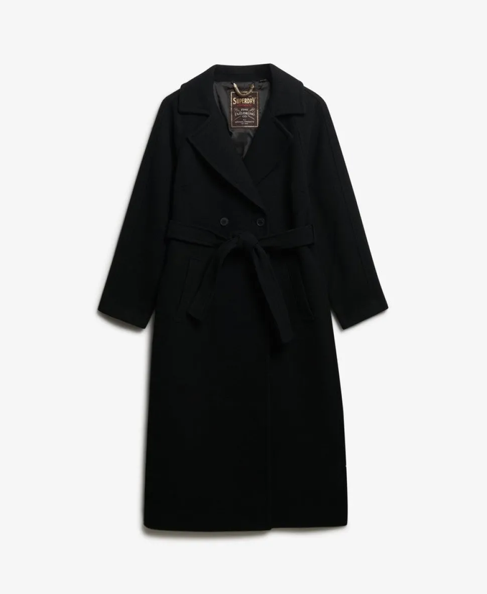 Relaxed Long Wool Blend Coat