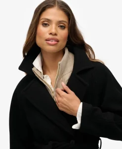 Relaxed Long Wool Blend Coat