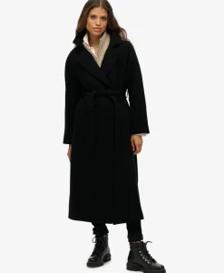 Relaxed Long Wool Blend Coat